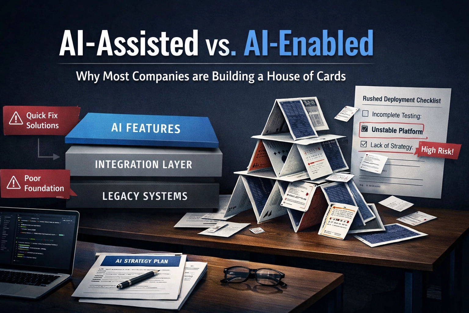 AI-Assisted vs. AI-Enabled: Why Most Companies are Building a House of Cards
