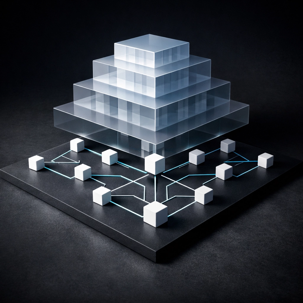 Atlas Method Layer 1 foundation showing structured decision-making framework and reasoning pathways
