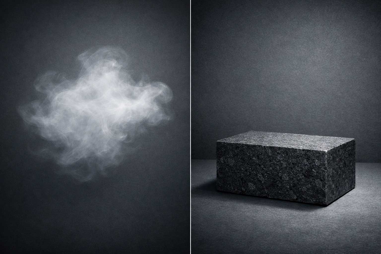 Visual metaphor showing the transition from abstract AI theory to solid business execution.